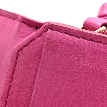 Bottega Veneta Nappa Intrecciato Continental Snap Wallet Fuchsia 9 of 9