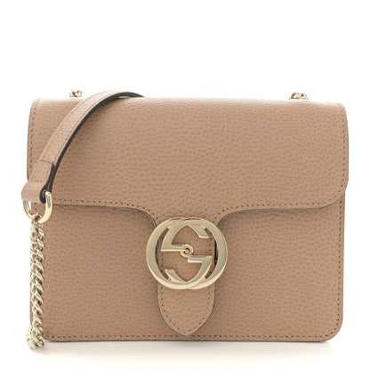 Gucci Dollar Calfskin Small Interlocking G Shoulder Bag Camelia 1 of 10