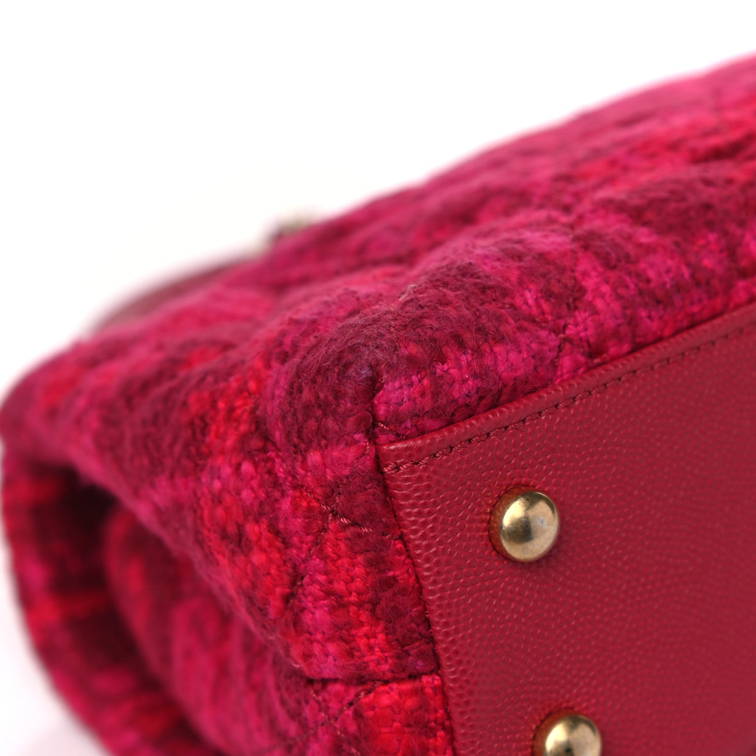 Chanel Tweed Mini Coco Handle Flap Red 8 of 9