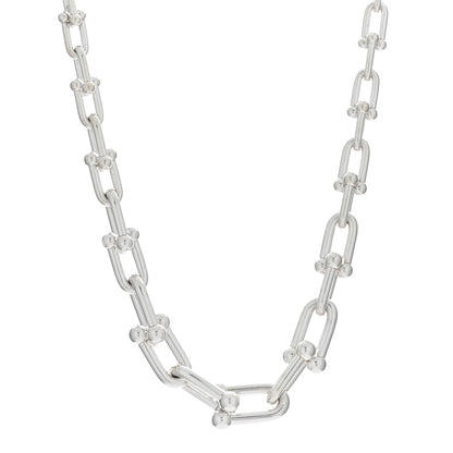 Tiffany Sterling Silver HardWear Graduated Link Necklace 1 of 4