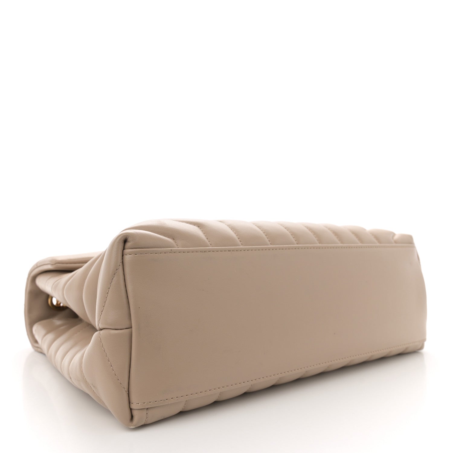 Saint Laurent Calfskin Y Quilted Monogram Medium Loulou Chain Satchel Nude Powder 4 of 12