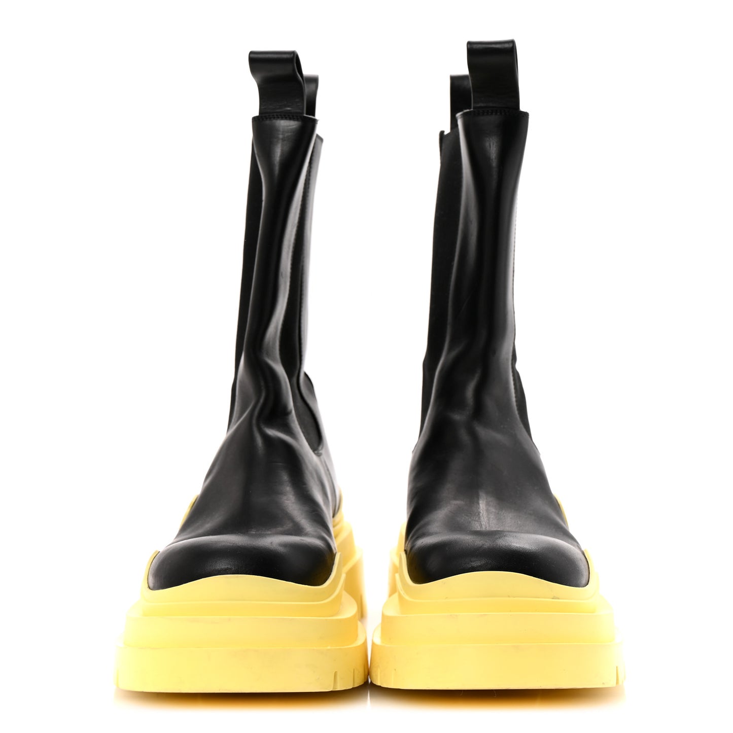 Calfskin The Tire Chelsea Boots 39.5 Black Seagrass