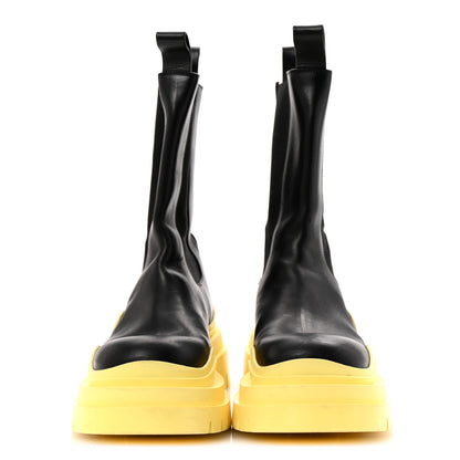 Bottega Veneta Calfskin The Tire Chelsea Boots 39.5 Black Seagrass 6 of 18