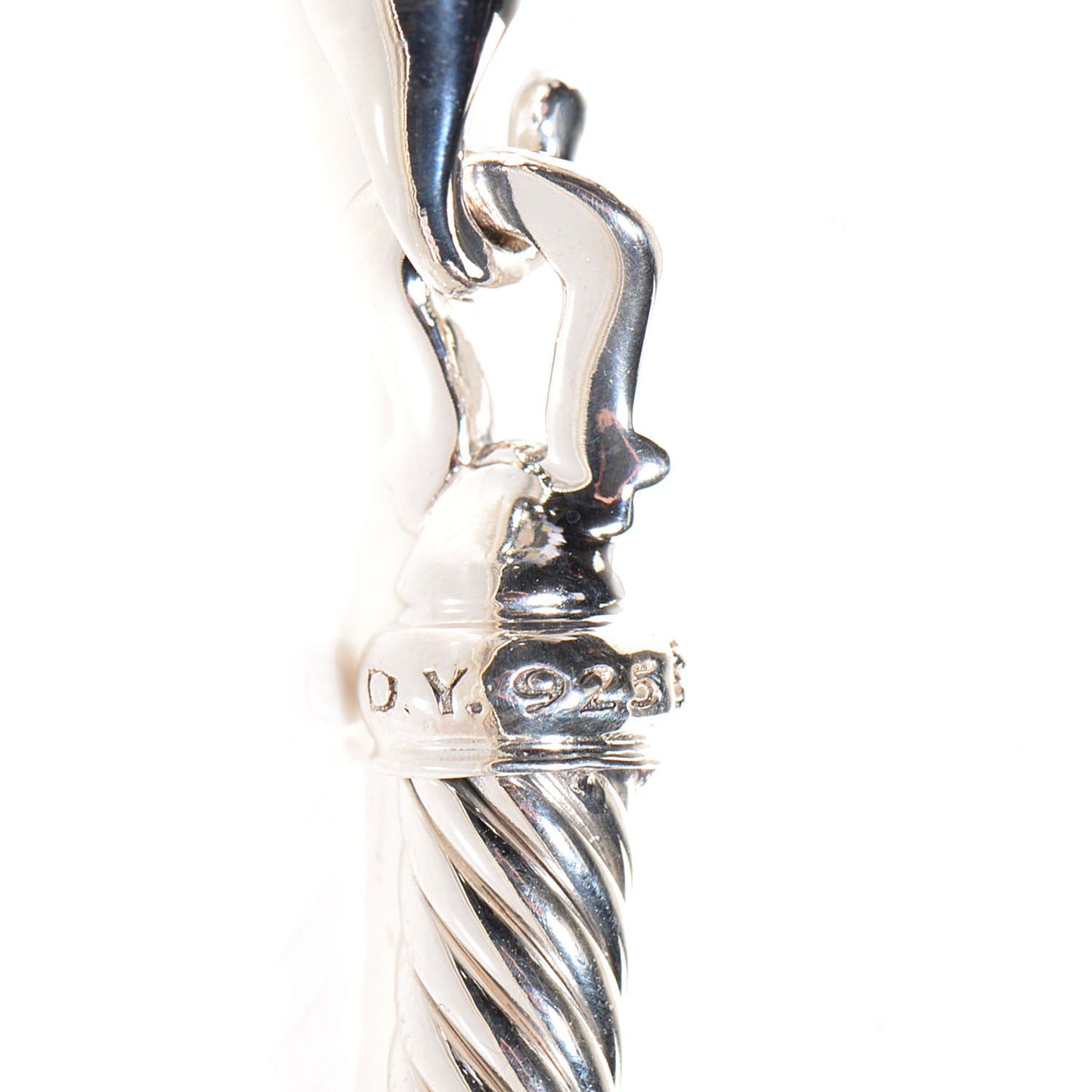 Sterling Silver Diamond 5mm Cable Buckle Bracelet
