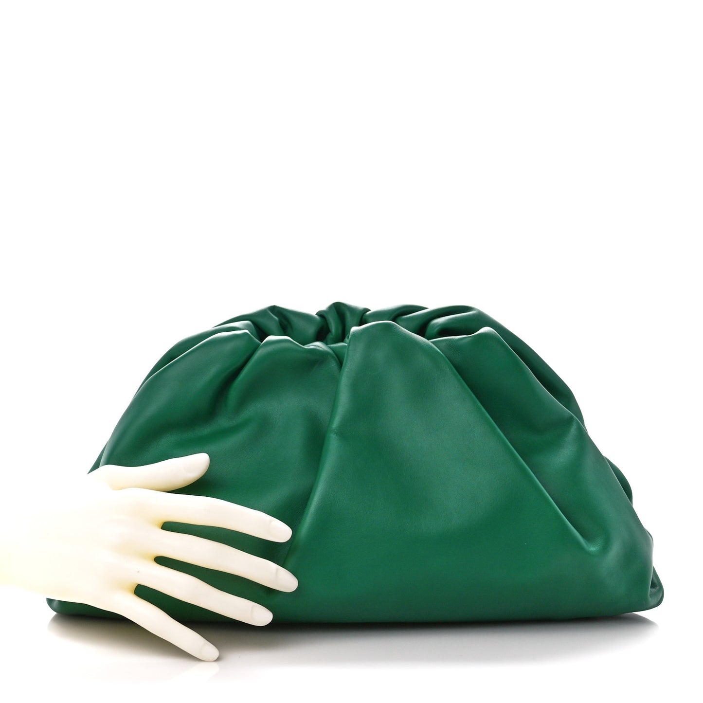 Smooth Butter Calf The Pouch Oversized Clutch Racing Green