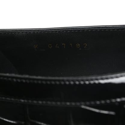 Chanel Crocodile Embossed Patent Calfskin Ballet Flats 36.5 Black 9 of 10
