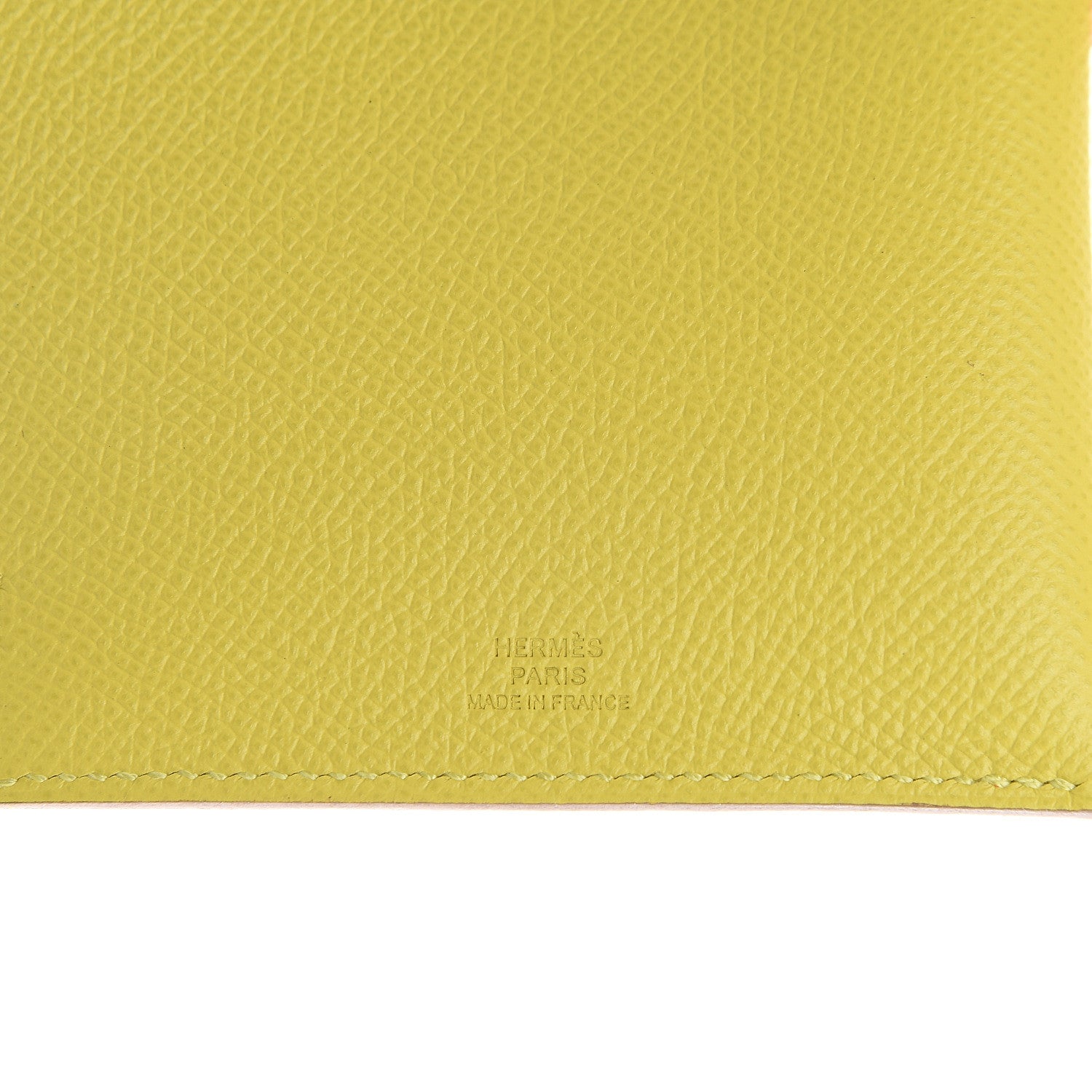 Hermes Epsom Tarmac PM Passport Holder Lime 4 of 5