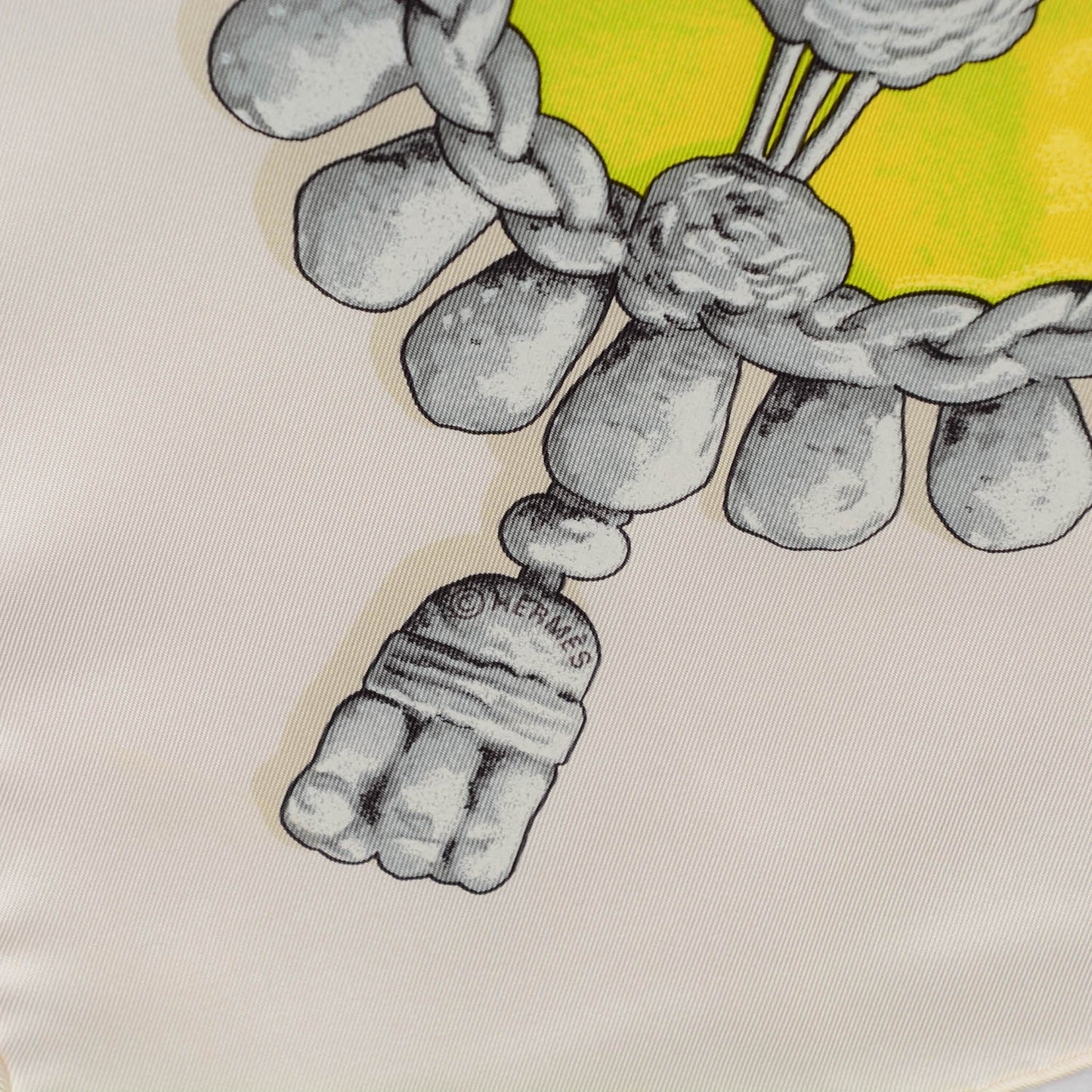 Silk Plaza De Toros Scarf 90 Blanc Turquoise Multicolor