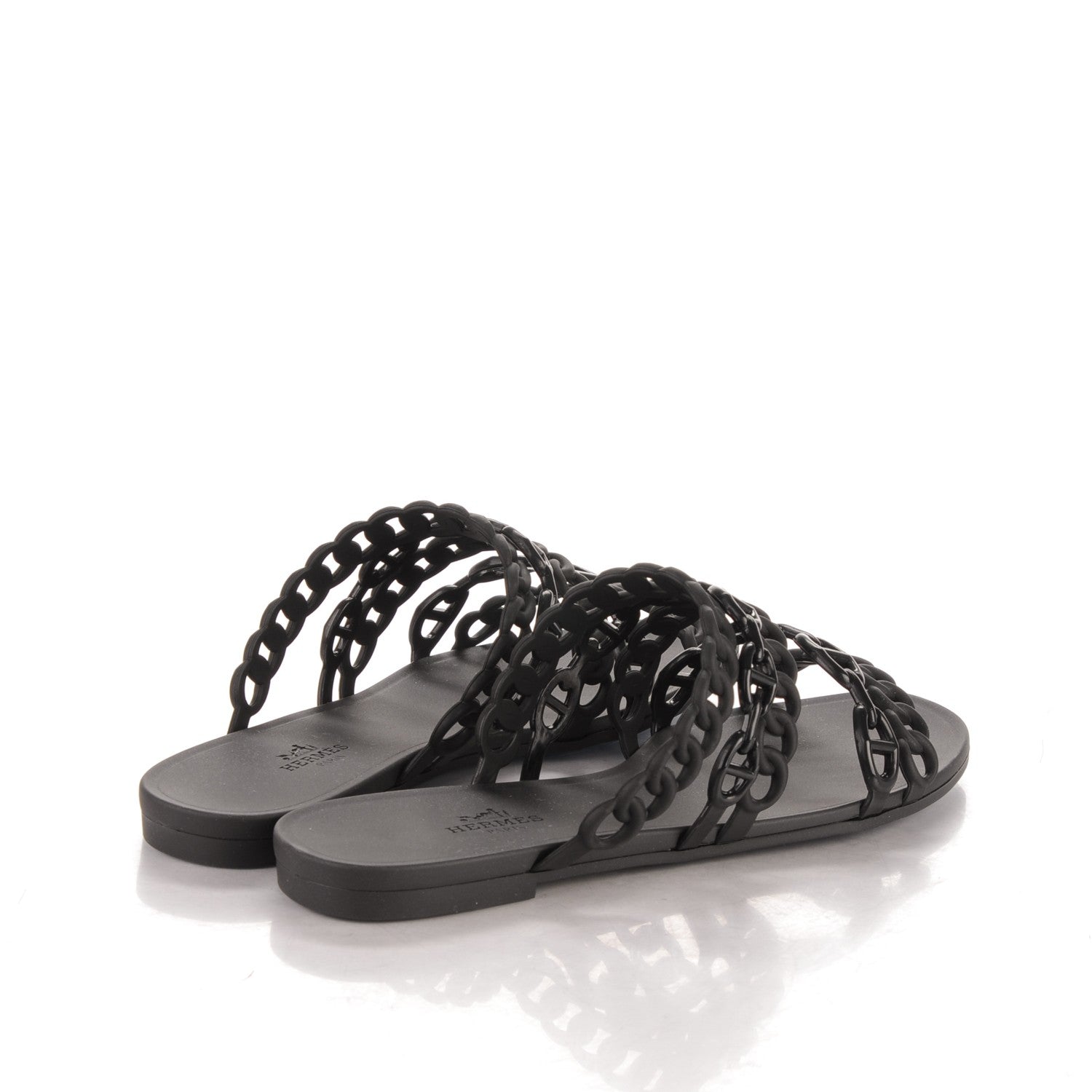 Hermes Chaine d'Ancre Nude Sandals 37 Black 4 of 6