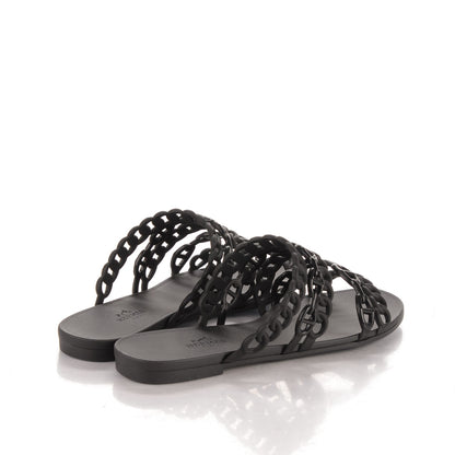 Hermes Chaine d'Ancre Nude Sandals 37 Black 4 of 6