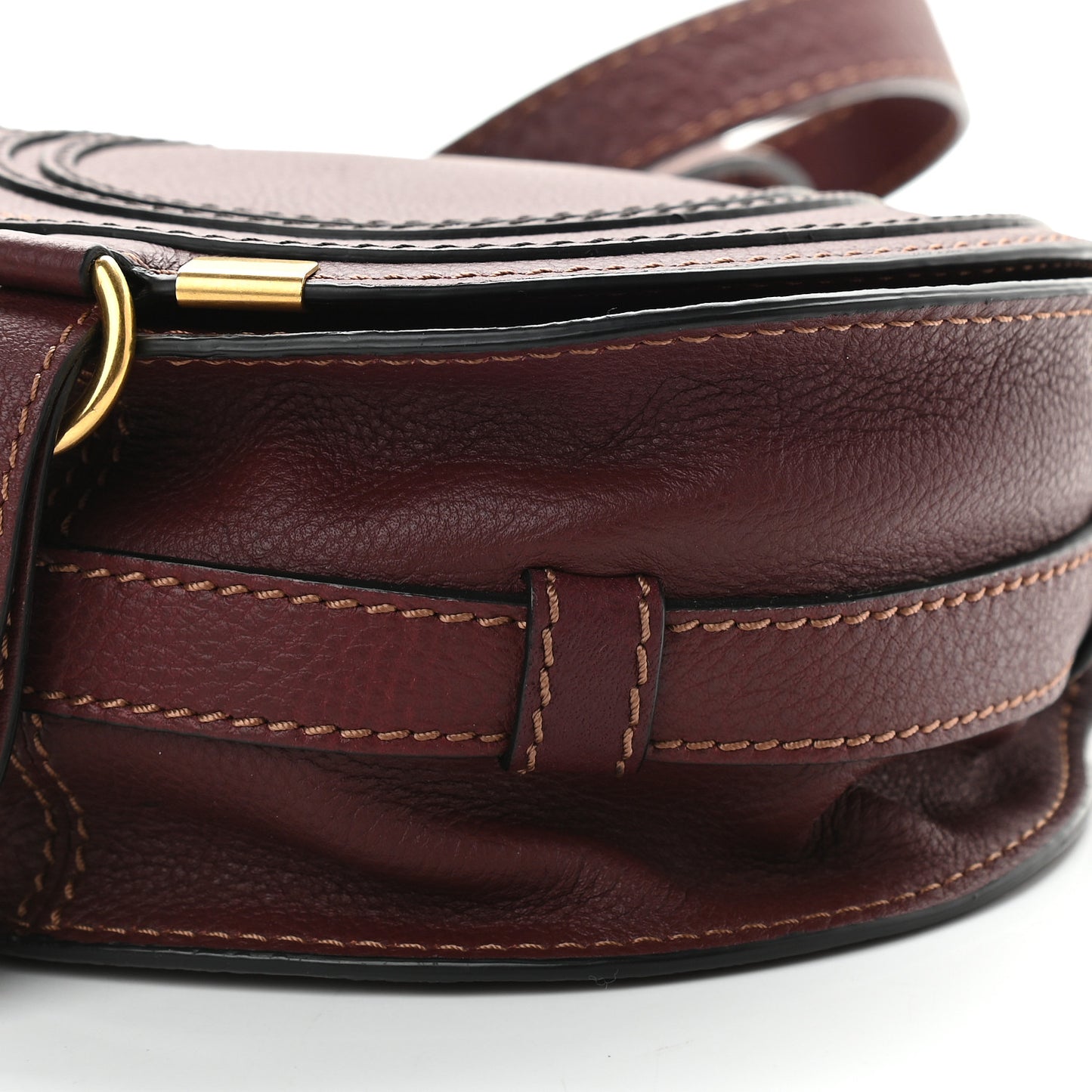 Calfskin Mini Marcie Round Crossbody Bag Wild Purple