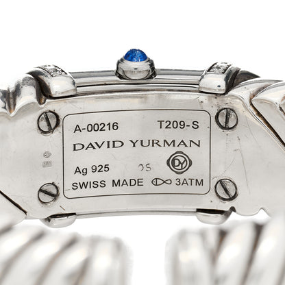 David Yurman Sterling Silver Diamond Bezel Mother of Pearl 19mm Waverly Quartz Watch 4 of 5