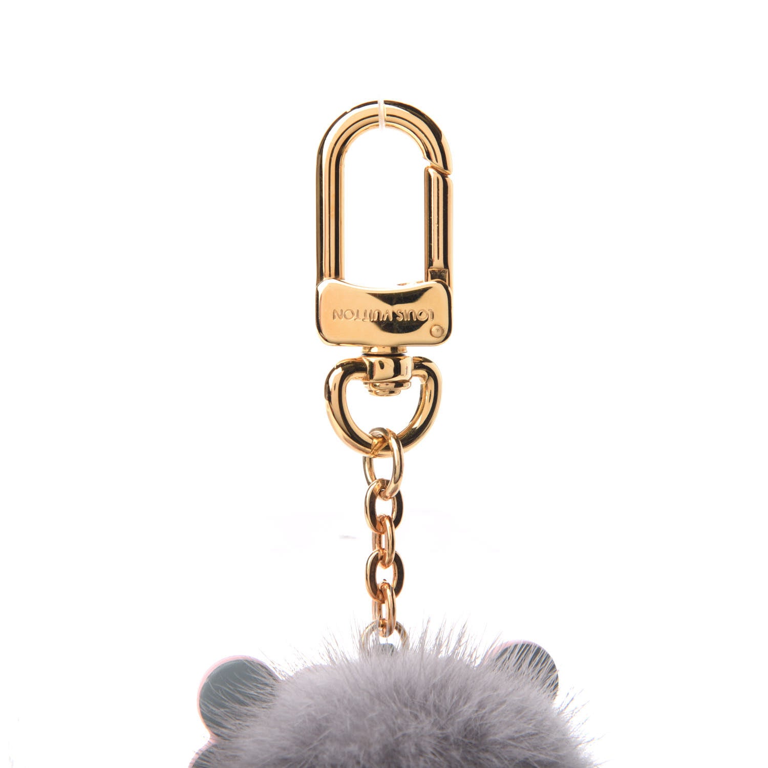 Louis Vuitton ファーチャーム Louis Vuitton Calfskin Mink Fur Wild Koala Bag Charm Key Holder