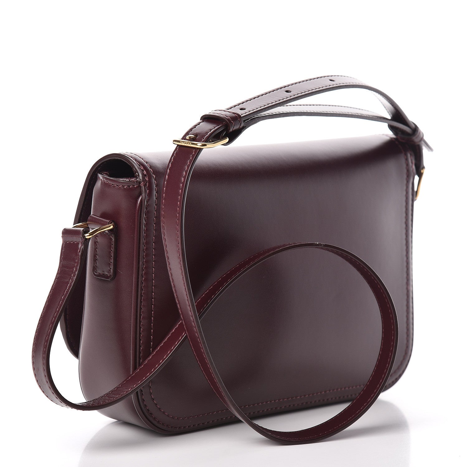 Celine Satinated Calfskin Medium Crecy Bag Burgundy 3 of 10