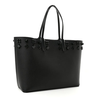 Christian Louboutin Calfskin Empire Spike Studded East West Cabata Tote Black 2 of 9