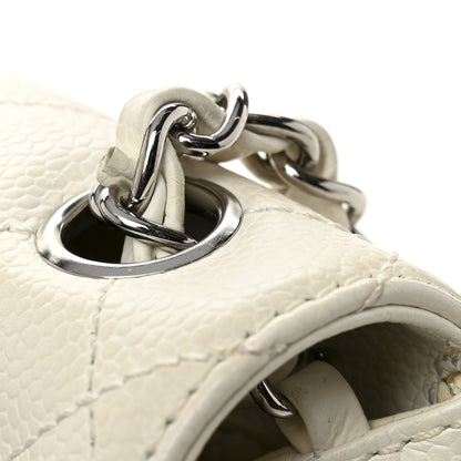 Chanel Caviar Quilted East West Flap White 12 of 16