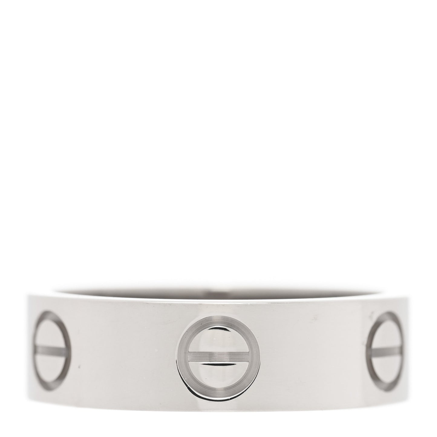 18K White Gold 5.5mm LOVE Ring 52 6