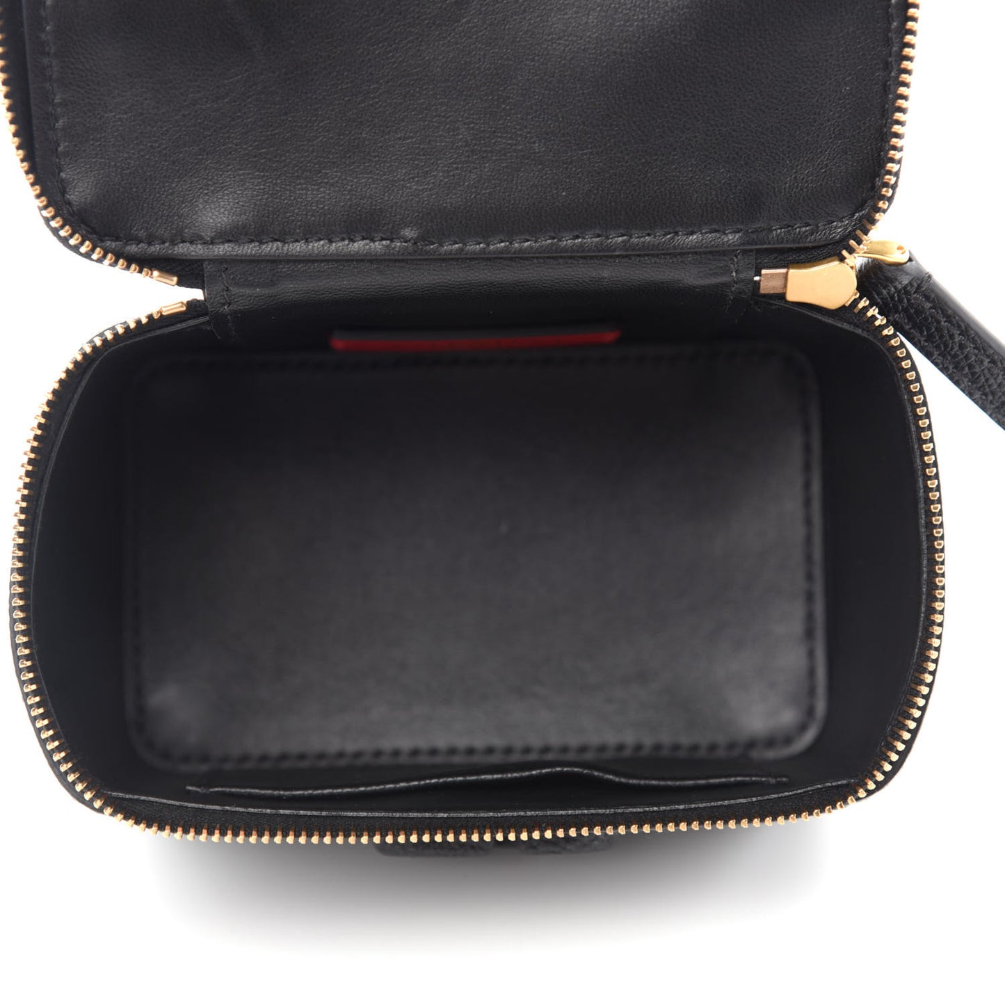 Grained Calfskin VSling Vanity Case Black