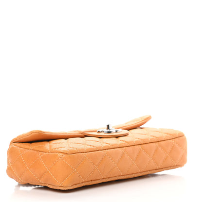 Chanel Glazed Lambskin Quilted Bijoux Chain East West Flap Mango 5 of 13
