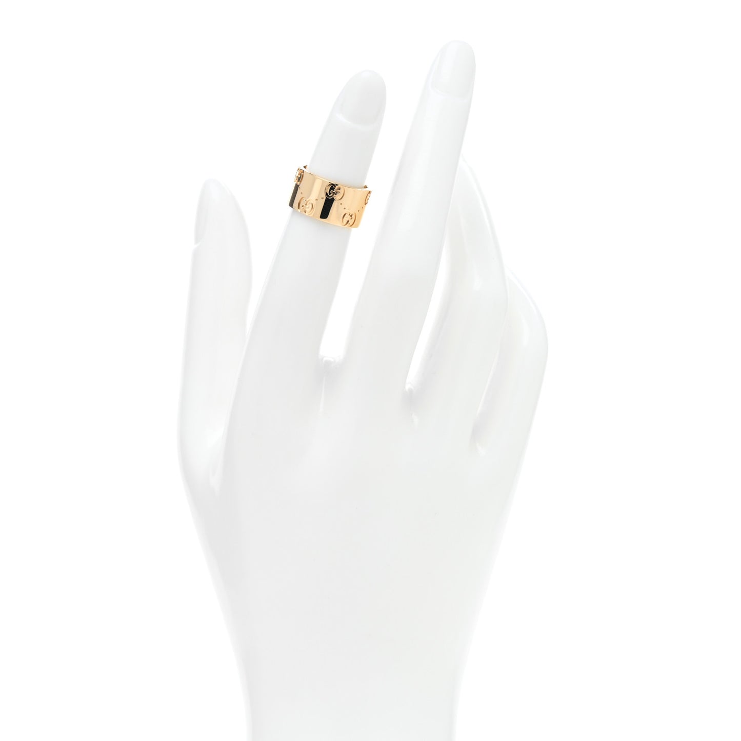 18K Yellow Gold 9mm Icon Band Ring 46 3.75