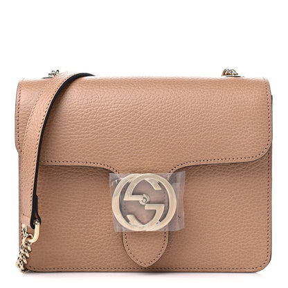 Gucci Dollar Calfskin Small Interlocking G Shoulder Bag Camelia 1 of 10