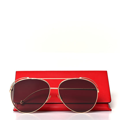 Fendi Metal Aviator Sunglasses FF0286/S Gold 7 of 7