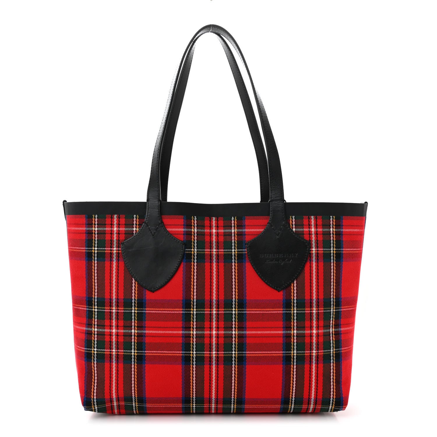 Burberry Vintage Check Medium The Giant Reversible Tote Antique Yellow Bright Red 1 of 17