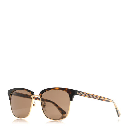 Gucci Acetate Square Frame Web Sunglasses GG0382S Tortoise 1 of 10