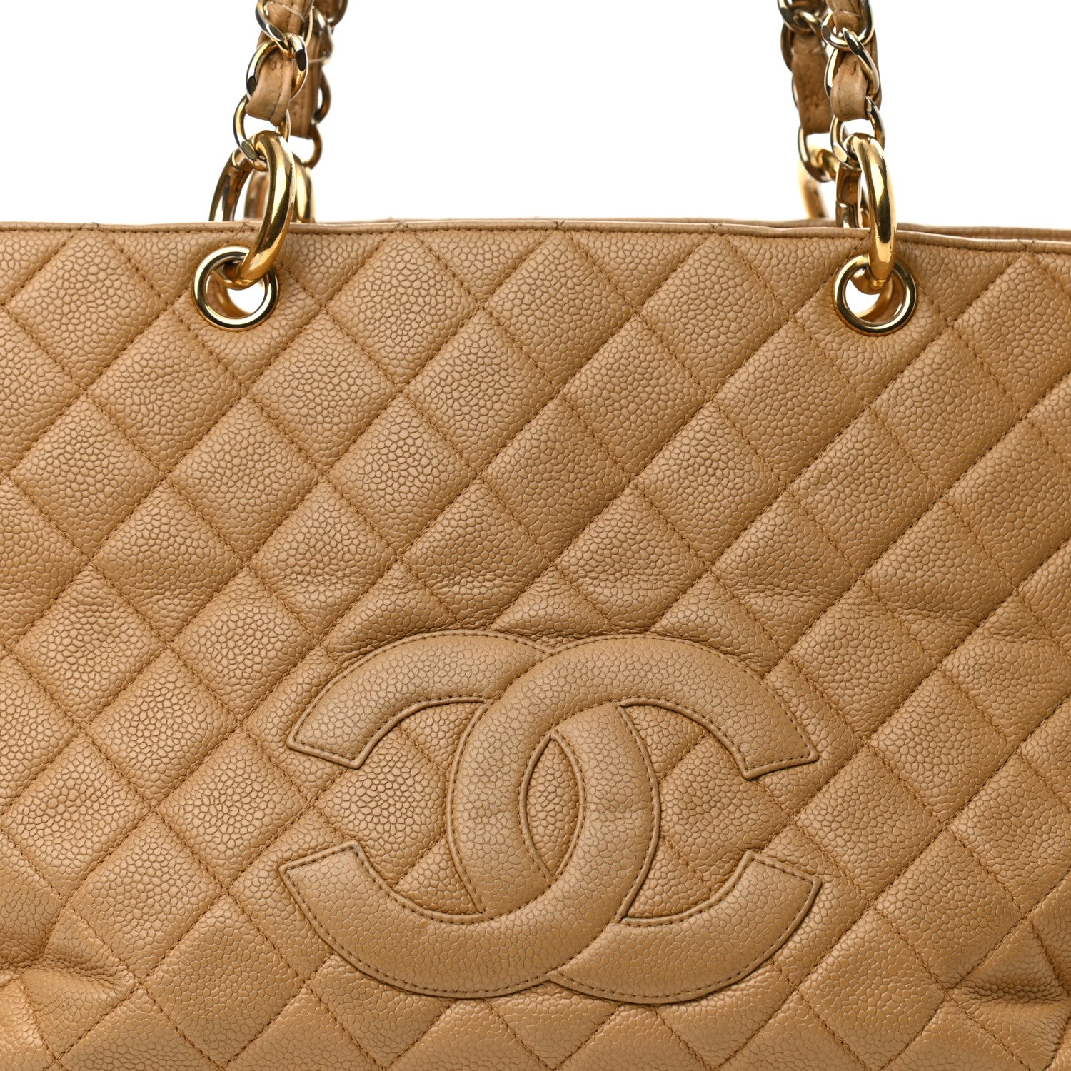 Chanel Caviar Quilted Grand Timeless Tote GTT Beige 8 of 14