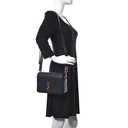 Saint Laurent Textured Calfskin Medium Classic Monogram Universite Bag Deep Marine 2 of 8