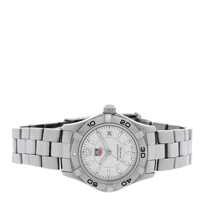 Tag Heuer Stainless Steel 27mm Aquaracer 300M Quartz Watch Silver WAF1412 2 of 4
