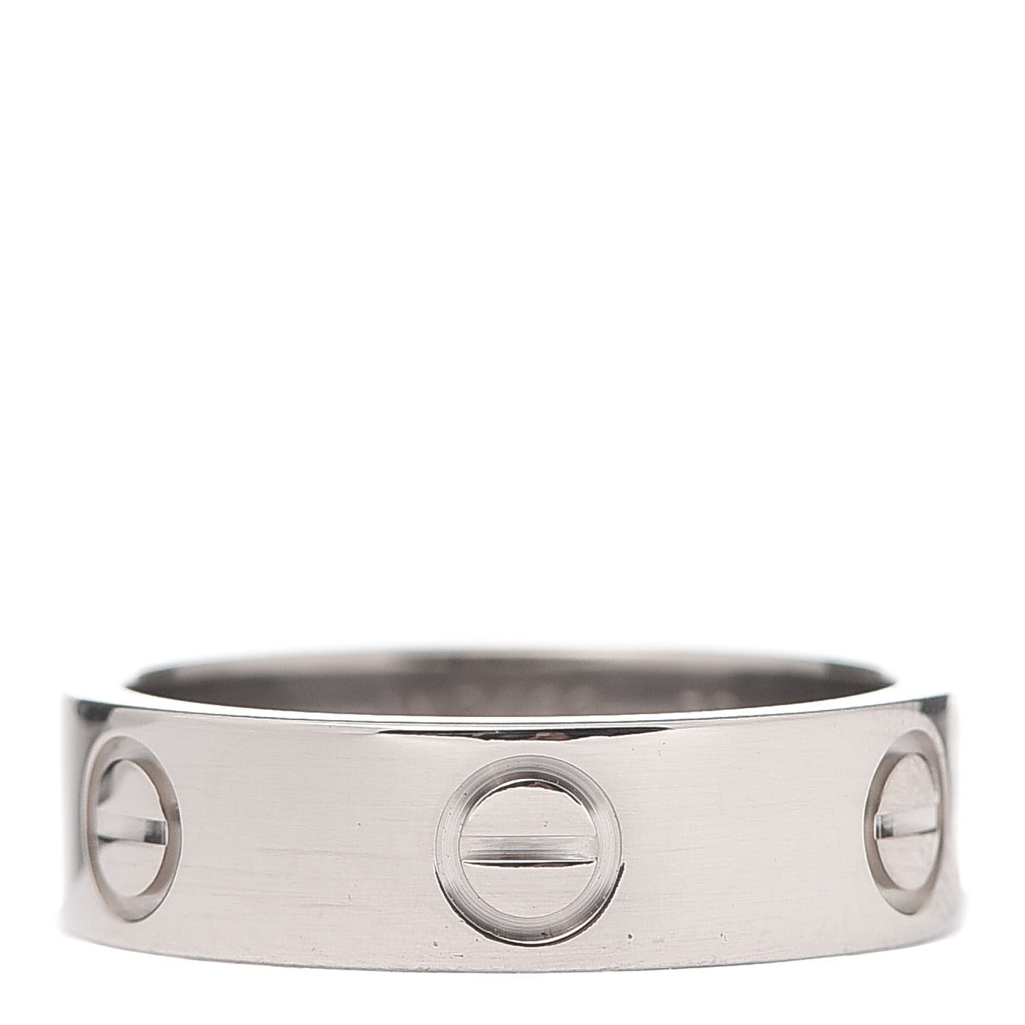 18K White Gold 5.5mm LOVE Ring 53 6.25