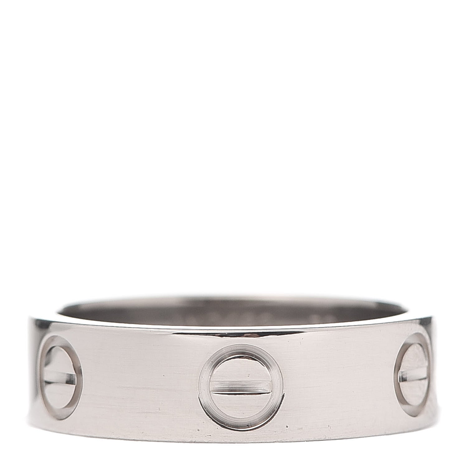 Cartier 18K White Gold 5.5mm LOVE Ring 53 6.25 1 of 4