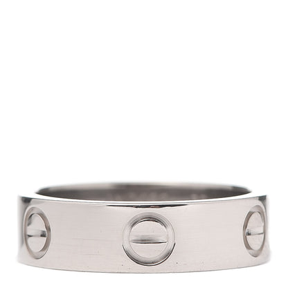 Cartier 18K White Gold 5.5mm LOVE Ring 53 6.25 1 of 4
