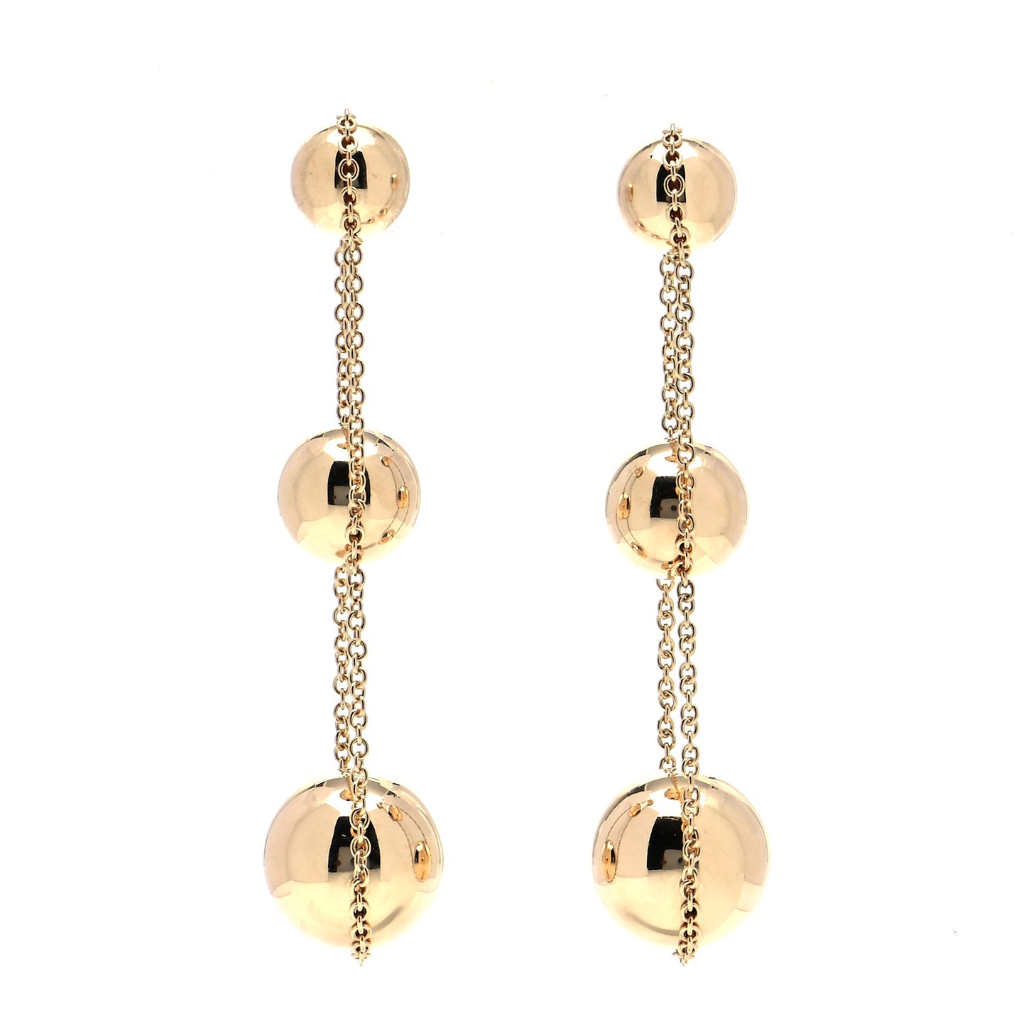 18K Yellow Gold HardWear Triple Drop Earrings