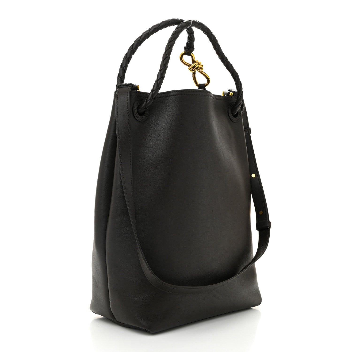 Bottega Veneta Silky Calfskin Small Andiamo Bucket Bag Fondant 3 of 10