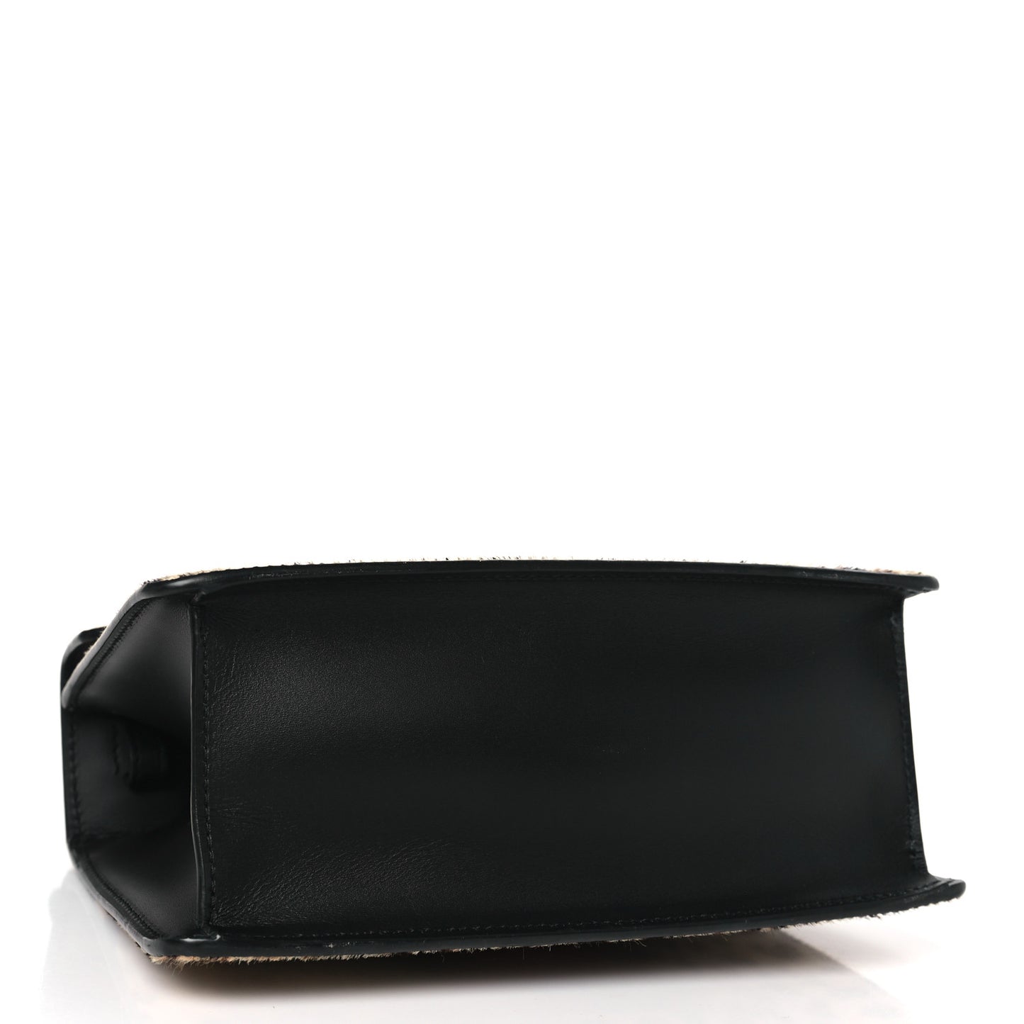 Calf Hair Leopard Print Mini Sylvie Top Handle Bag Naturale Black