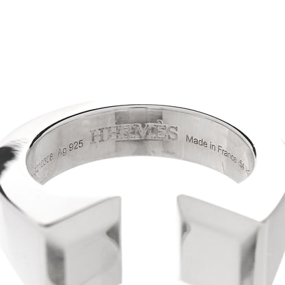 Hermes Sterling Silver Large Clou de Forge Ring 54 7 4 of 7