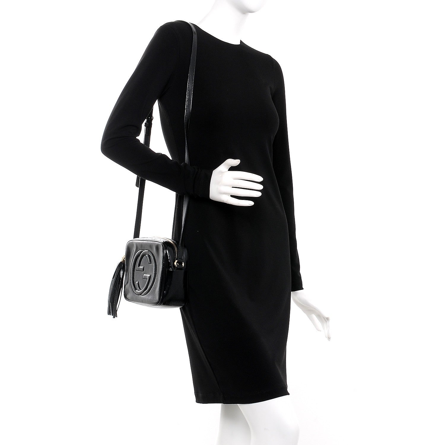 Gucci Soft Patent Small Soho Disco Bag Black 2 of 6