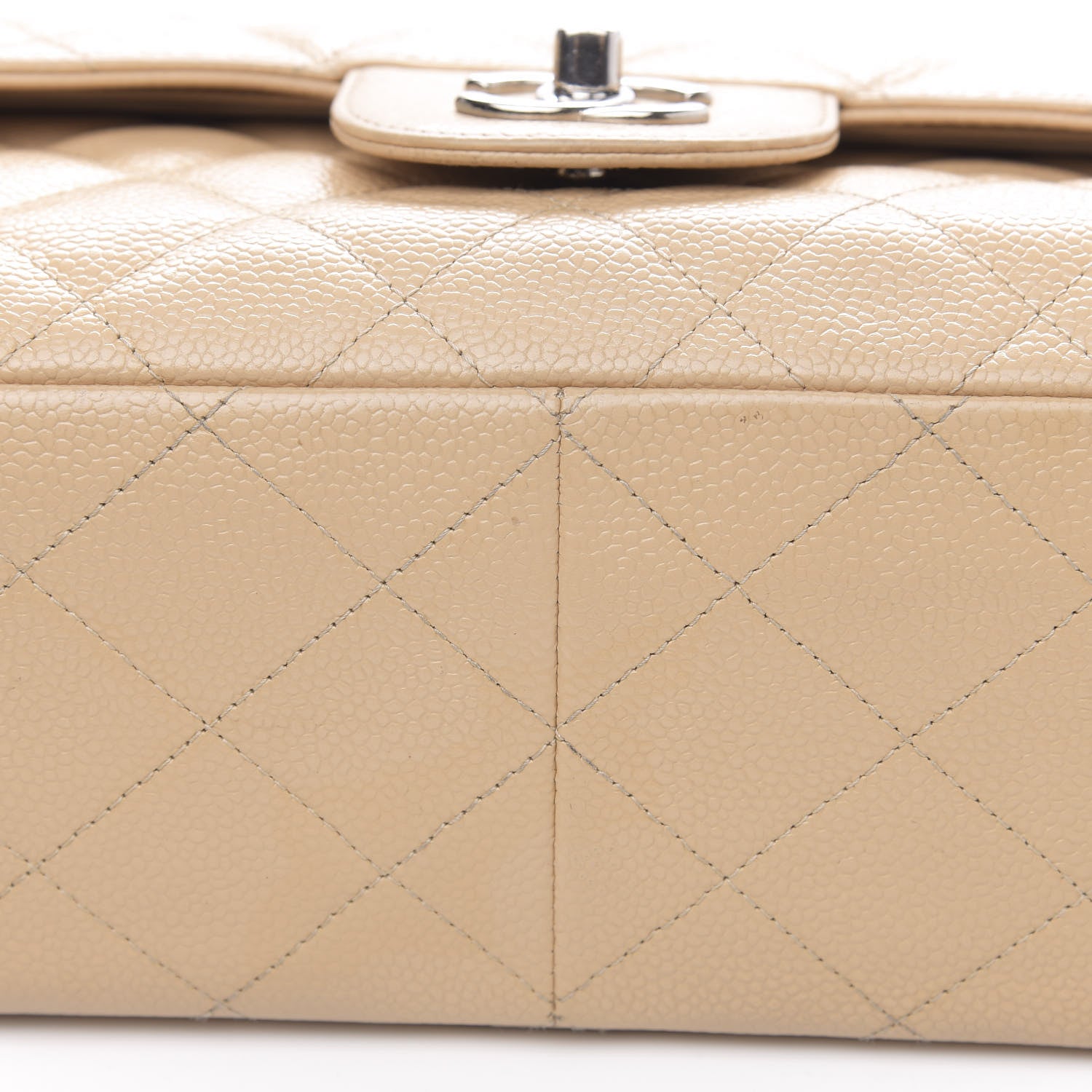Chanel Caviar Quilted Jumbo Double Flap Beige Clair 10 of 18