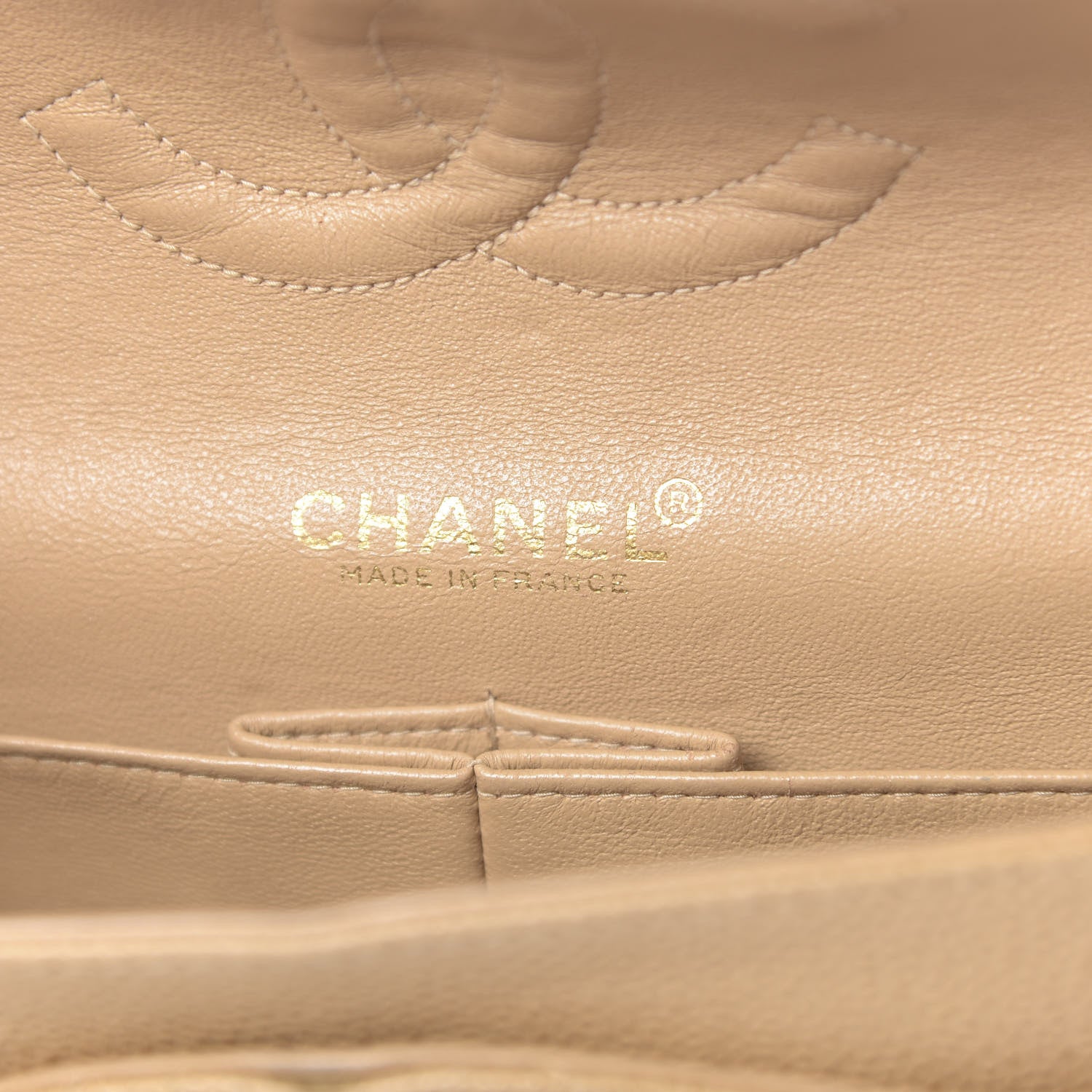 Chanel Caviar Quilted Medium Double Flap Beige 6 of 13