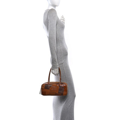 Miu Miu Nappa Patchwork Small Beau Top Handle Bag Cognac 2 of 9