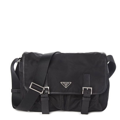 Prada Nylon Vela Messenger Bag Black 1 of 12