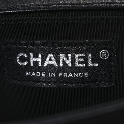 Chanel Lambskin Iridescent PVC Chevron Quilted Medium Boy Flap Black Silver 6 of 11