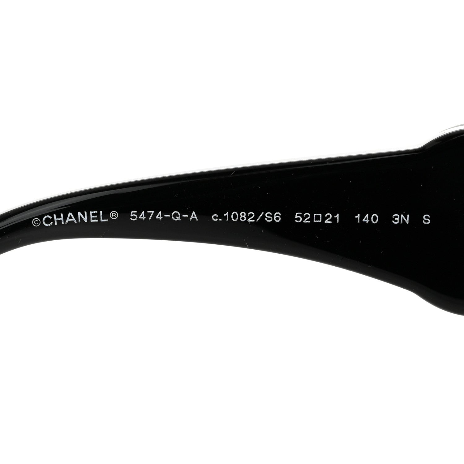 Chanel Acetate Calfskin Square Sunglasses 5474-Q-A Black White 5 of 8