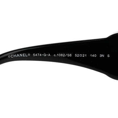 Chanel Acetate Calfskin Square Sunglasses 5474-Q-A Black White 5 of 8