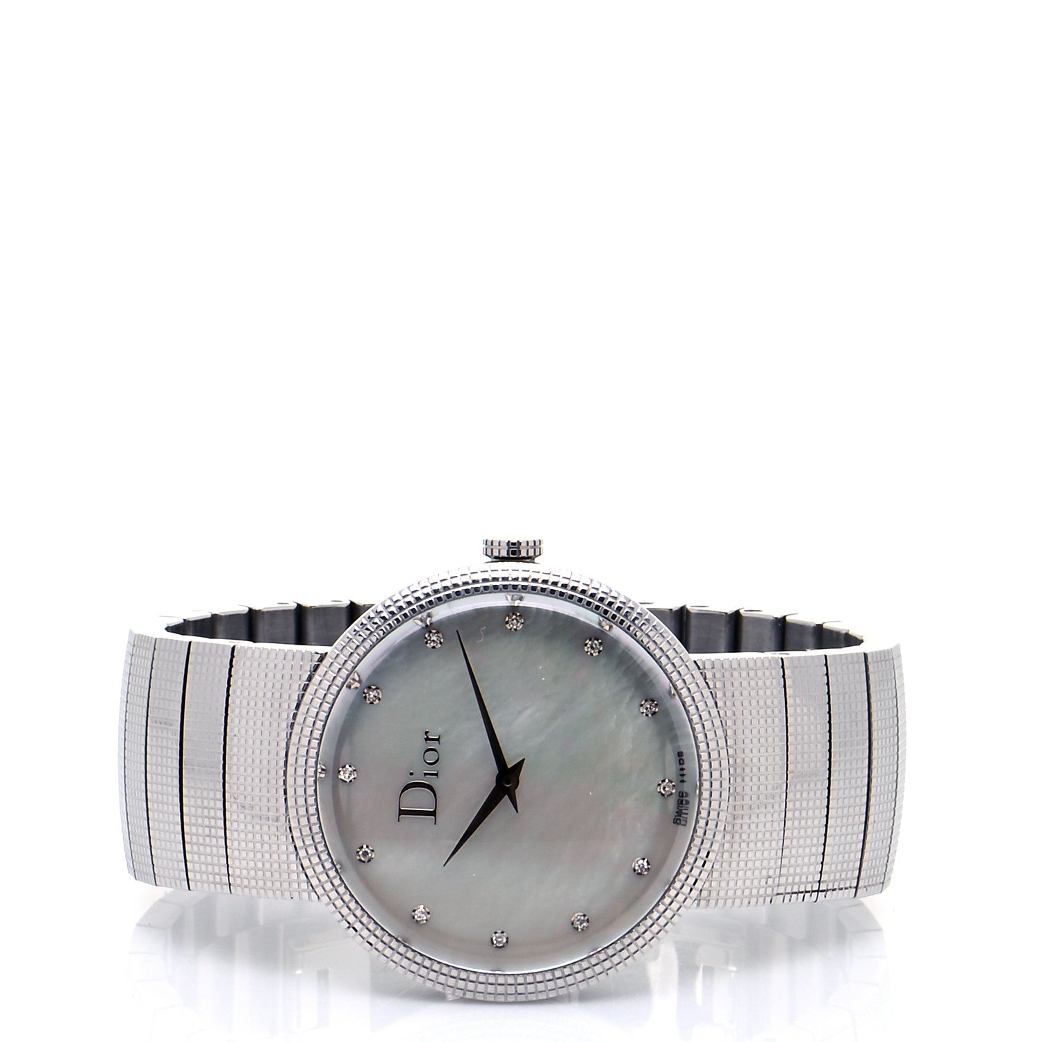 Christian Dior Stainless Steel Diamond Mother of Pearl 33mm La D De Dior Quartz Watch 2 of 6