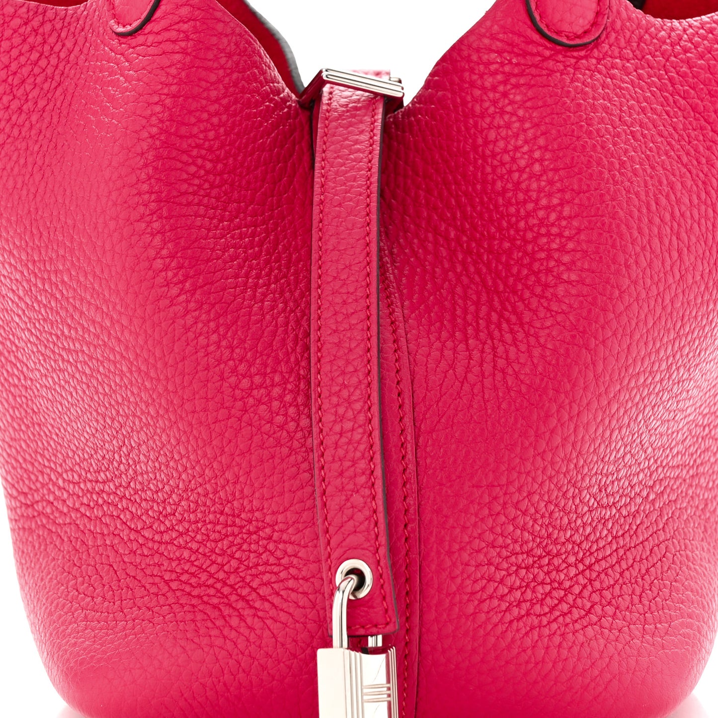 Taurillon Clemence Swift Eclat Picotin Lock 18 PM Framboise Rouge Sellier