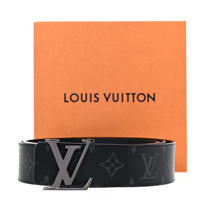 Louis Vuitton Monogram Eclipse Taigarama 40mm LV Initiales Reversible Belt 105 42 Black 8 of 8