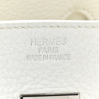 Hermes Taurillon Clemence BIRKIN 35 White 6 of 12